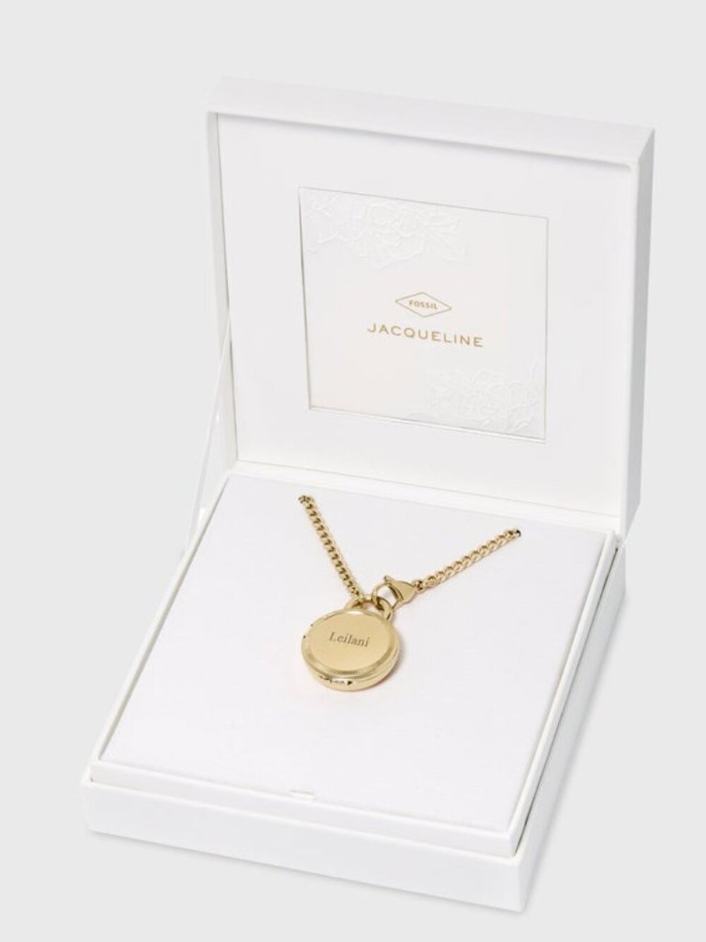 FOSSIL - Locket Jacqueline Watch Necklace - ENGRAVABLE - Picture 7 of 8